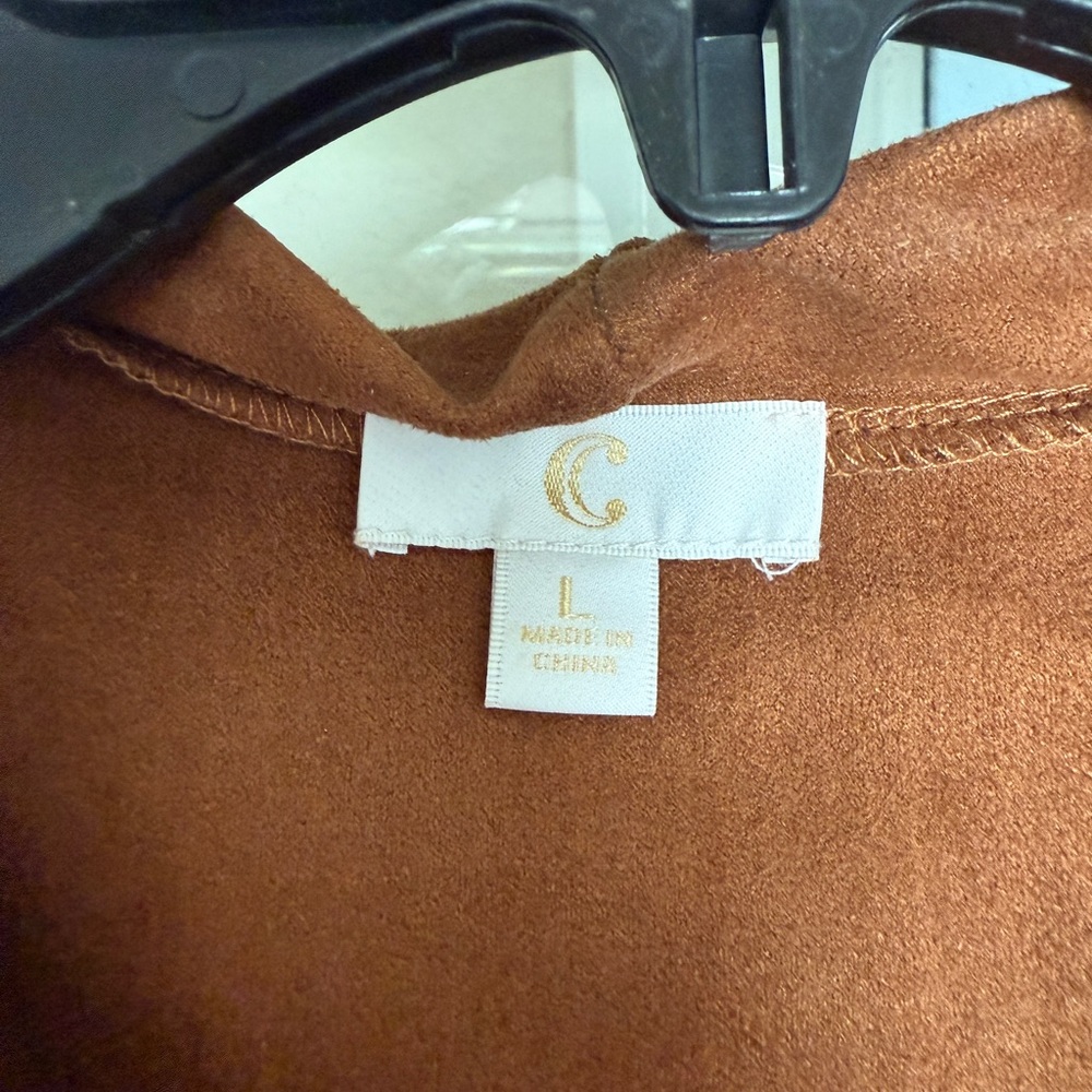 New Brown Seude Fringe Sleeveless Vest - Never used - Picture 10 of 12